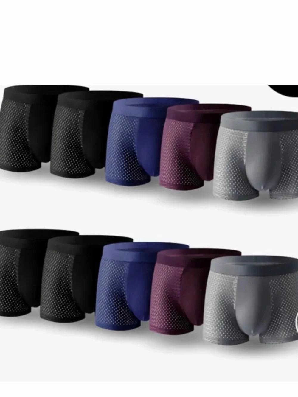 NWOT Pack of 10 BoxHero boxers, Black Red Blue Grey Maroon Size Large